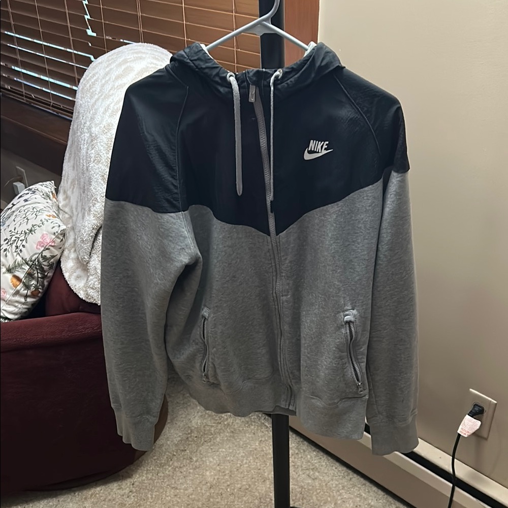 Nike Two-Tone Black and Gray Hoodie